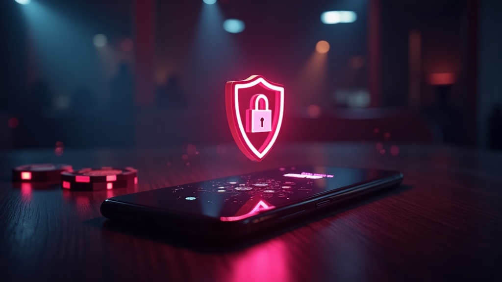 Celular Android com instalação de APK e ícones de segurança
